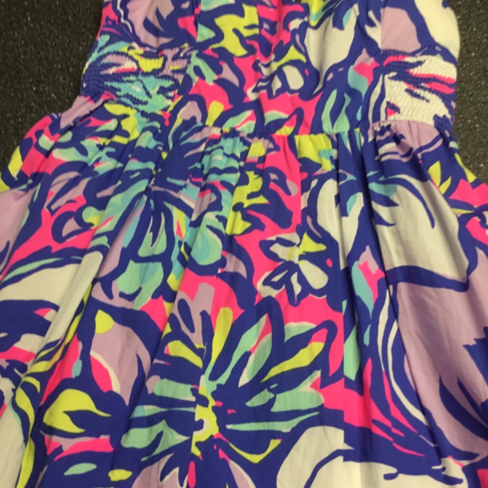 Lilly Pulitzer Floral Midi Dress in Pink, Blue, Green, Lavender - Picture 7 of 12